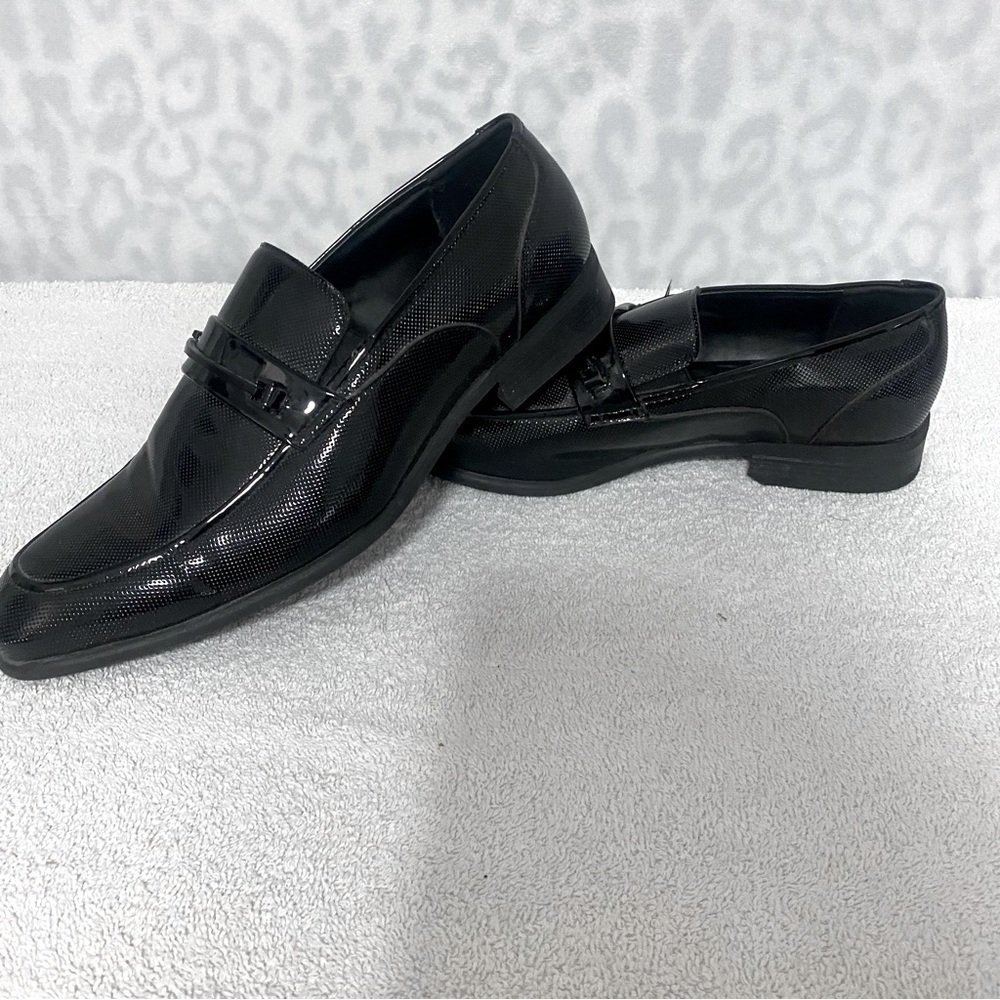 Kenneth Cole Reaction Men's Paxon Slip-Ons Black Size 9W Design 211962 EUC
